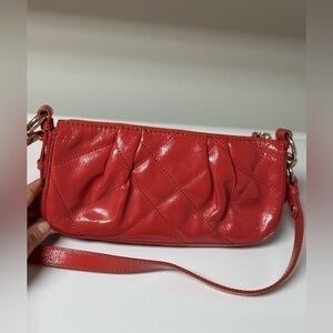 Elliott Lucca Red Leather Quilted Crossbody Bag
